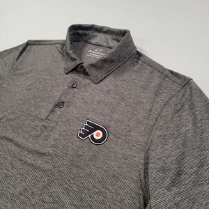 Vineyard Vines Men Destin Stripe Performance Polo L Gray Flyers NHL Golf